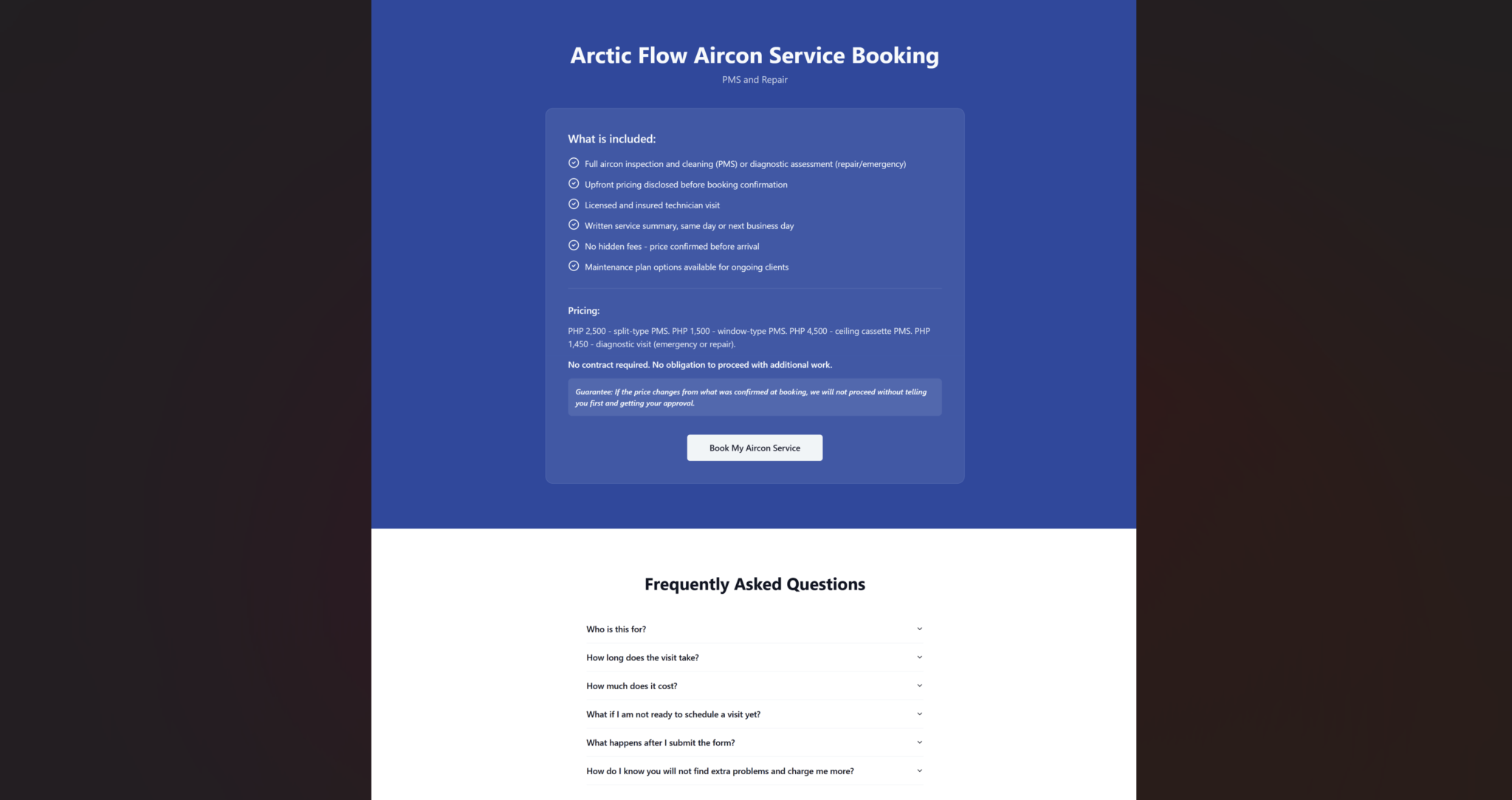 Offer & Pricing Section